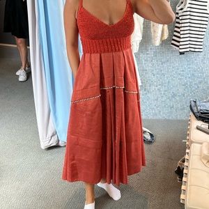 Altuzzara Lysandra Knit and Linen-Blend Maxi Dress